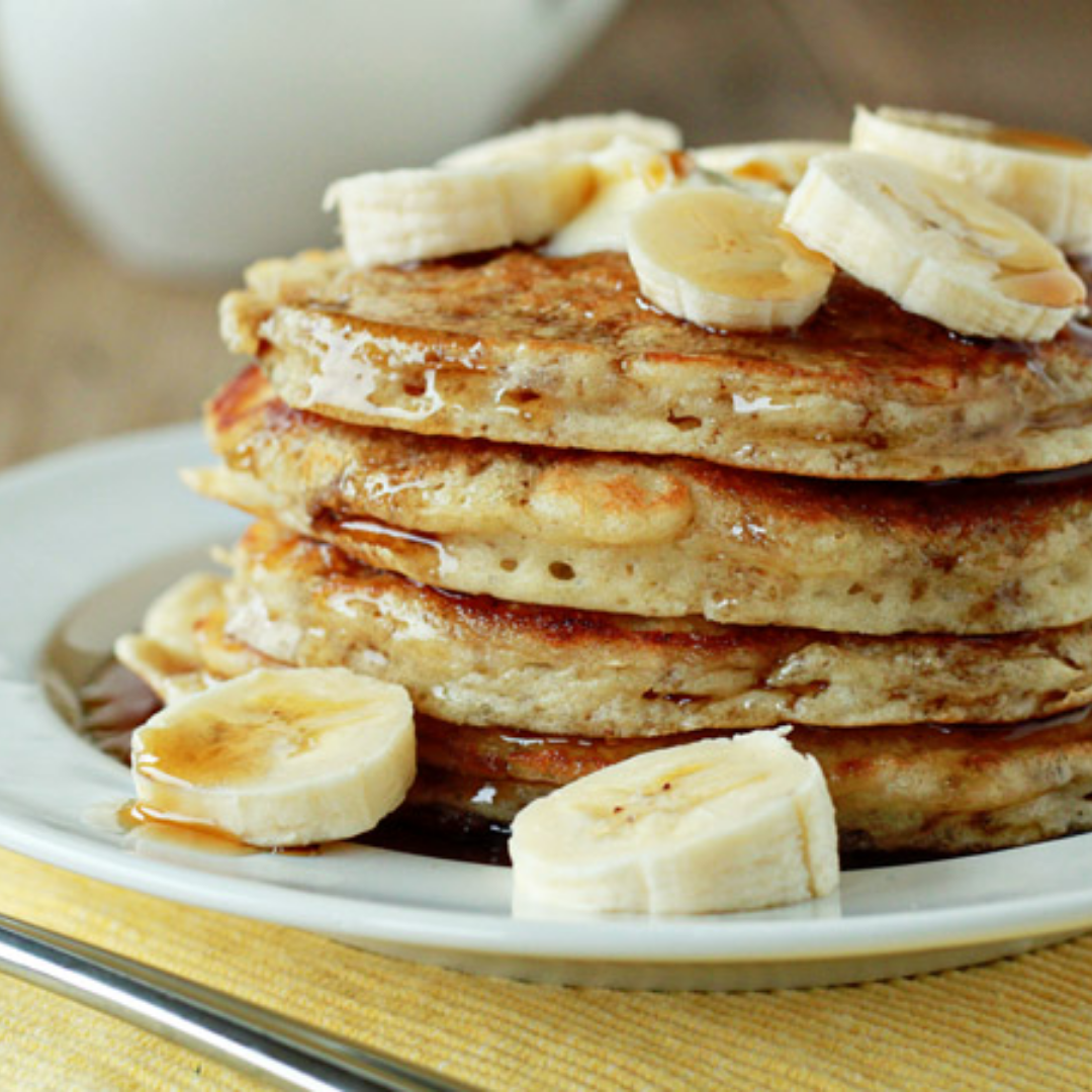 Receta pancakes de avena y plátano